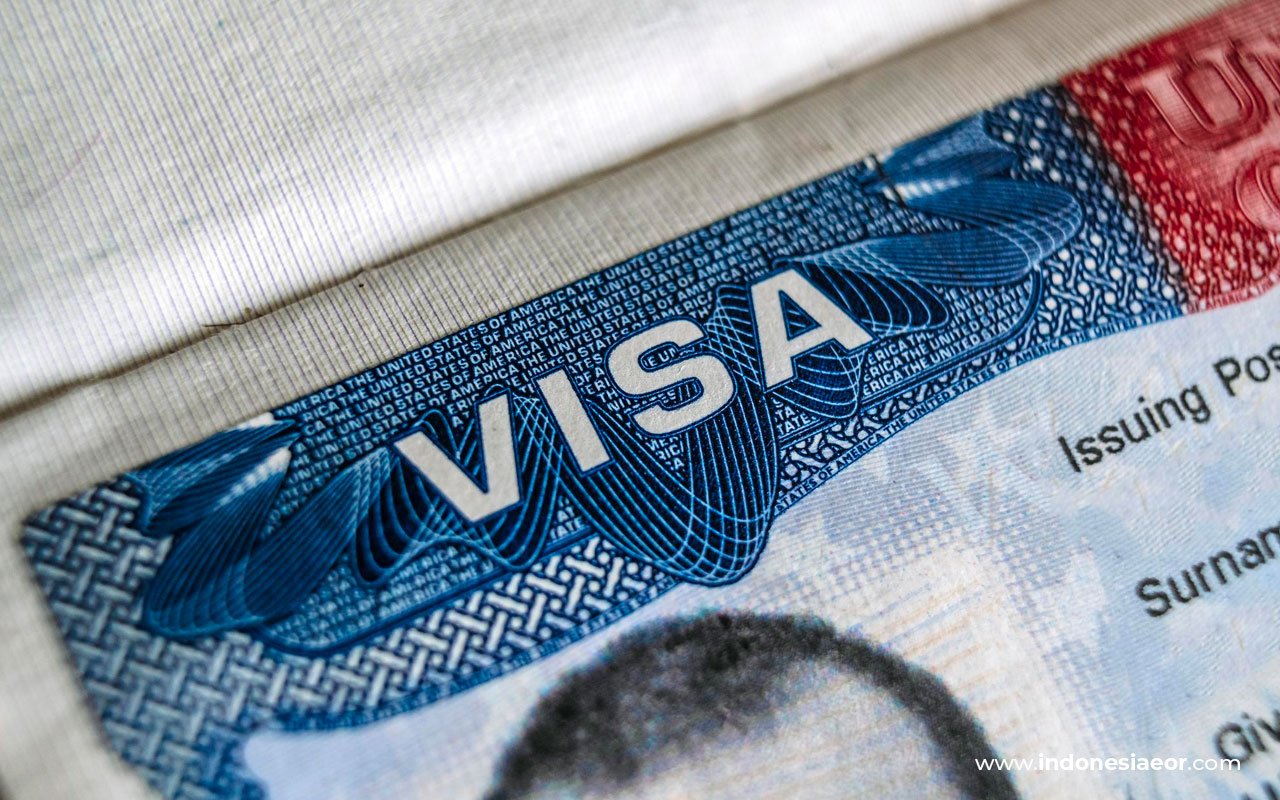 Visa document close-up representing different types of visa and work permits